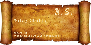 Meleg Stella névjegykártya
