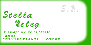 stella meleg business card